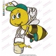 Bee Holding Honey Embroidery Design